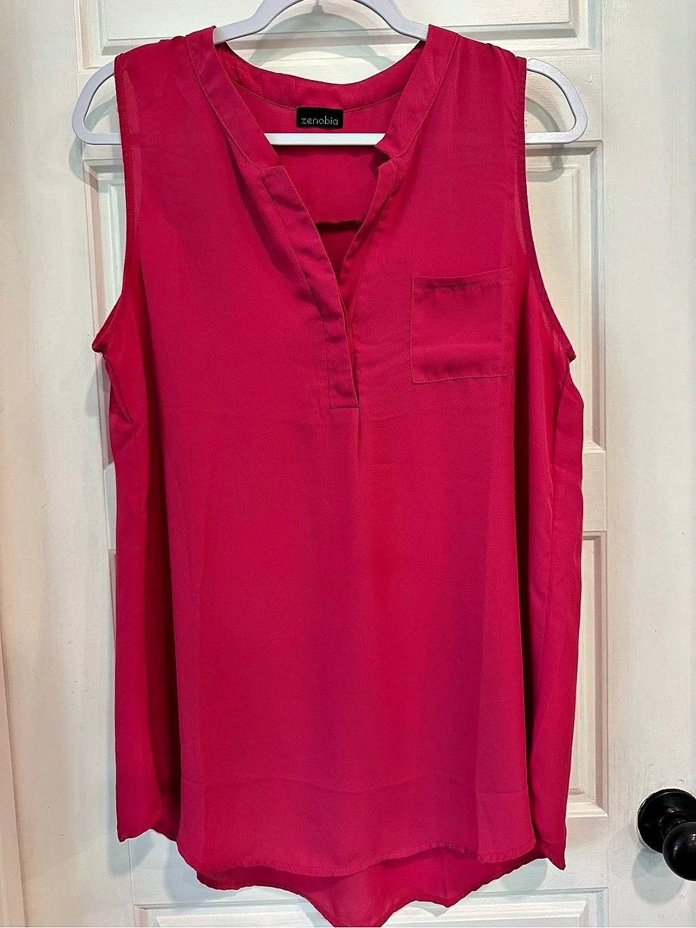 Zandhadi Pink Sleeveless Tunic Size XL